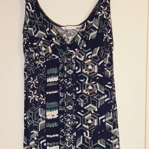 CAbi Baltic Blue Gray Surplice Stretch Rayon Jersey Tank, Size Small Style #359